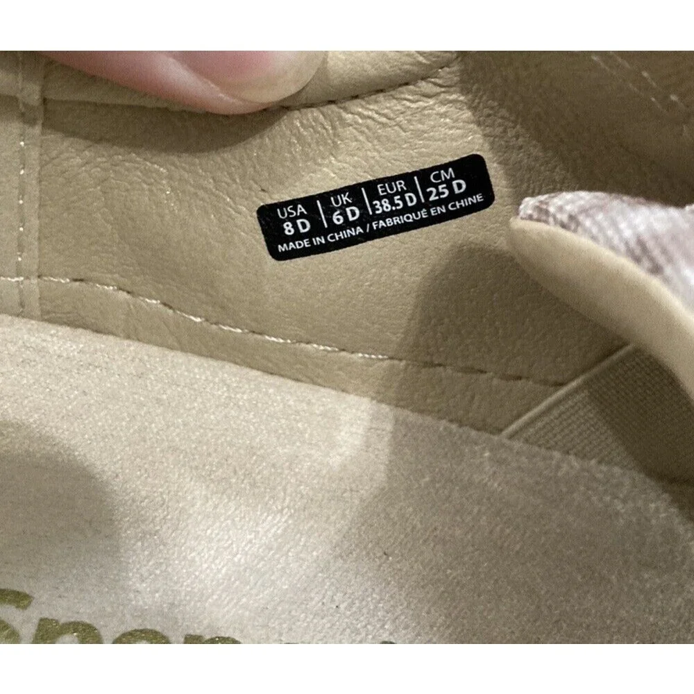 Spenco Beige‎ Canvas Espadrille Sneakers Size 8 Comfort